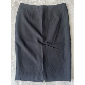 White House Black Market Skirt Women's Black Size 8 solid 31 waist above knee
